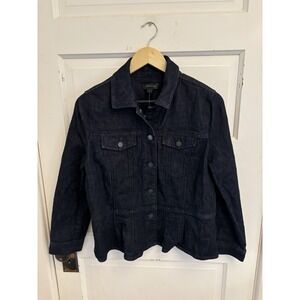 Ann Taylor Women's Dark Wash Jacket Stretch Size Medium New $129